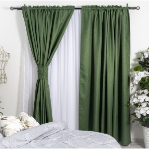 Draperie HoReCa TEXTURATA tip Bob de Orez, 140cm latime x 260cm înălțime, cu TIV LAT, Verde Draperie HoReCa TEXTURATA tip Bob de Orez, 140cm latime x 260cm înălțime, cu TIV LAT, Verde