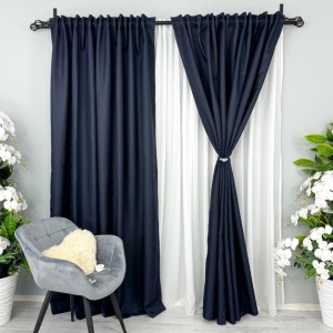 Draperie HoReCa TEXTURATA tip IN, 140cm latime x 260cm înălțime, cu TIV LAT, Bleumarin Draperie HoReCa TEXTURATA tip IN, 140cm latime x 260cm înălțime, cu TIV LAT, Bleumarin